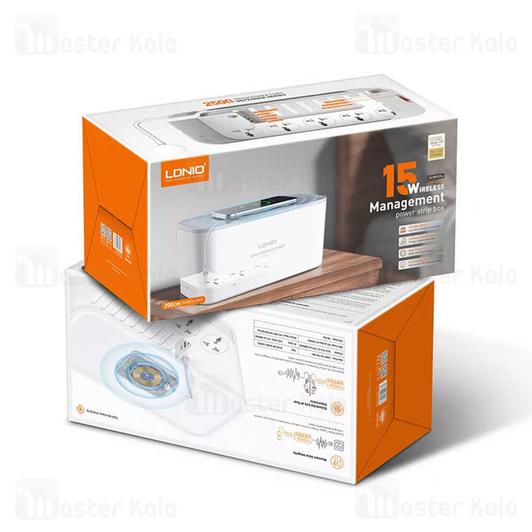 چند راهی برق و شارژر وایرلس الدینیو LDNIO SCW5354 دارای 3 پورت